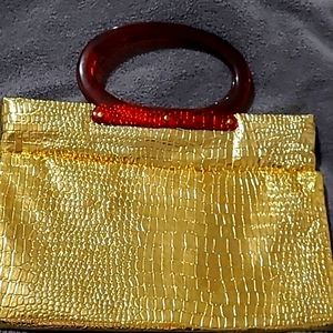 VINTAGE FOIL GOLD PURSE